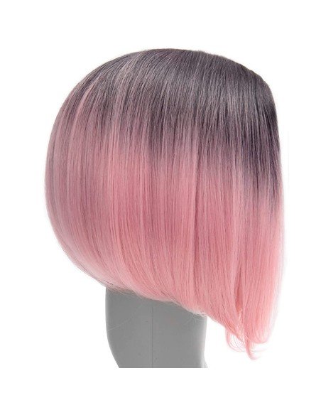 ⭐  Peluca Corta Kanekalon Corte Recto Apariencia Natural