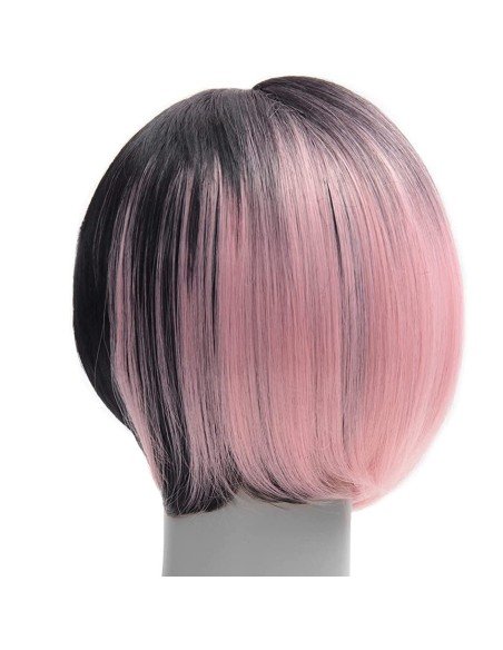 ⭐  Peluca Corta Kanekalon Corte Recto Apariencia Natural