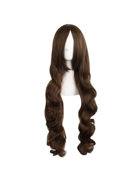 ⭐ Peluca Cosplay Ondulada 80cm Kanekalon Cafe