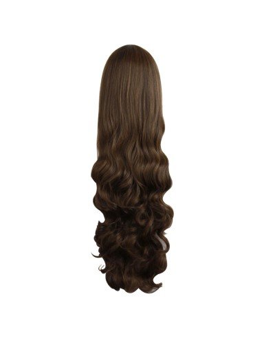 ⭐ Peluca Cosplay Ondulada 80cm Kanekalon Cafe
