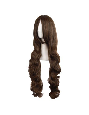 ⭐ Peluca Cosplay Ondulada 80cm Kanekalon Cafe