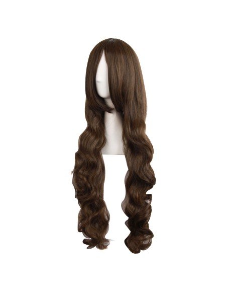 ⭐ Peluca Cosplay Ondulada 80cm Kanekalon Cafe