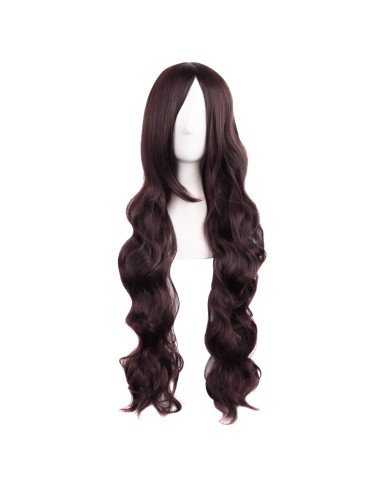⭐ Peluca Cosplay Ondulada 80cm Kanekalon Cafe