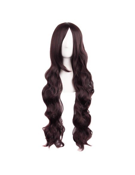 ⭐ Peluca Cosplay Ondulada 80cm Kanekalon Cafe