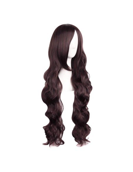 ⭐ Peluca Cosplay Ondulada 80cm Kanekalon Cafe