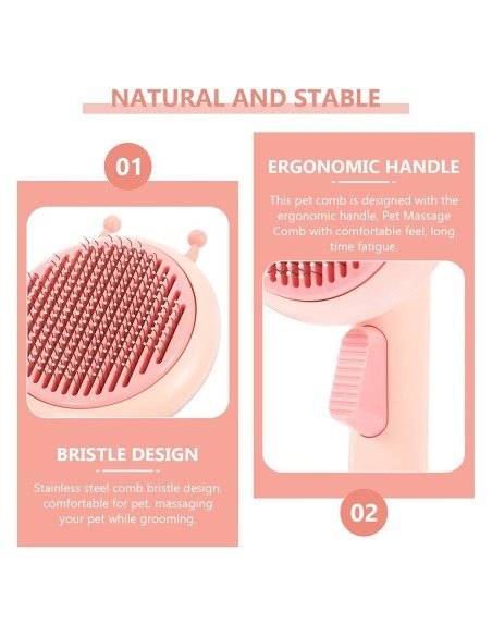 ⚡ Cepillo de cerdas metálicas para Mascotas gato conejo ⚡ Cepillo de cerdas metálicas para Mascotas gato conejo