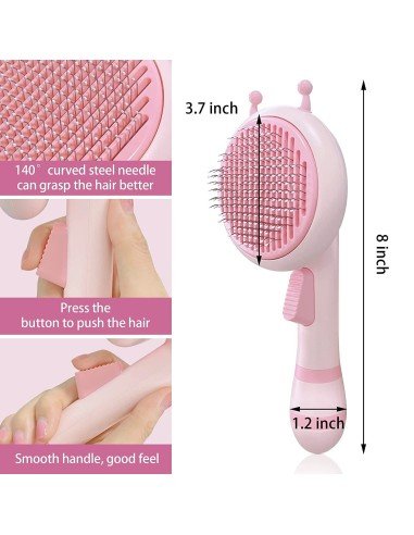 ⚡ Cepillo de cerdas metálicas para Mascotas gato conejo