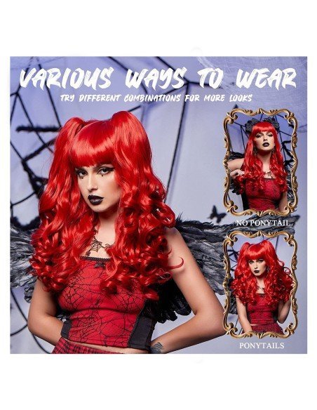 ⭐ Peluca Miku Cosplay Lolitas Anime Bicolor con colitas de 70cm