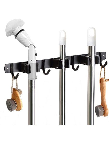 ⭐ Soporte Organizador Escobas Acero Inoxidable Multiusos ⭐ Soporte Organizador Escobas Acero Inoxidable Multiusos