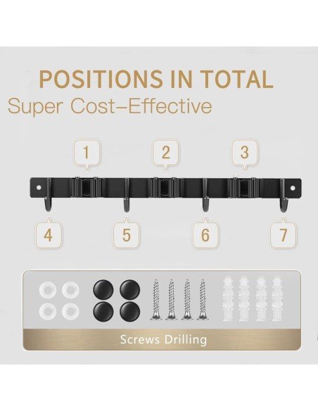 ⭐ Soporte Organizador Escobas Acero Inoxidable Multiusos ⭐ Soporte Organizador Escobas Acero Inoxidable Multiusos