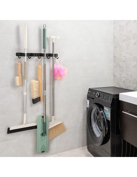 ⭐ Soporte Organizador Escobas Acero Inoxidable Multiusos ⭐ Soporte Organizador Escobas Acero Inoxidable Multiusos