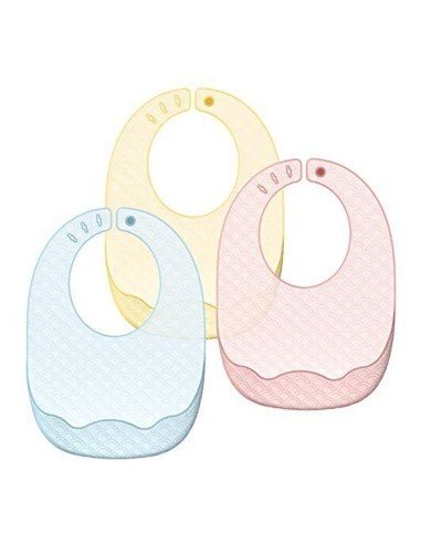 ✨ Kit x3 Baberos de Silicona Baby Bib divertidos estampados pra tu bebé