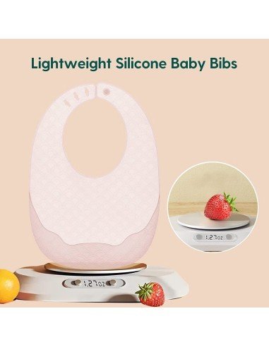 ✨ Kit x3 Baberos de Silicona Baby Bib divertidos estampados pra tu bebé