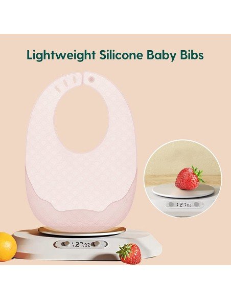 ✨ Kit x3 Baberos de Silicona Baby Bib divertidos estampados pra tu bebé