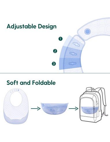 ✨ Kit x3 Baberos de Silicona Baby Bib divertidos estampados pra tu bebé