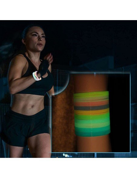 ⭐ Gummy bands Kit de 12 Pulseras Neón brillan luz UV ideal fiesta glow