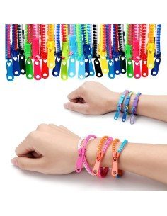 ⭐ Setx6 Pulseras de Amistad con Cremallera Zipper Bands