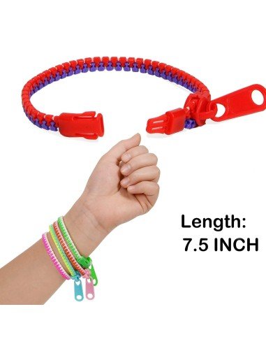 ⭐ Setx6 Pulseras de Amistad con Cremallera Zipper Bands