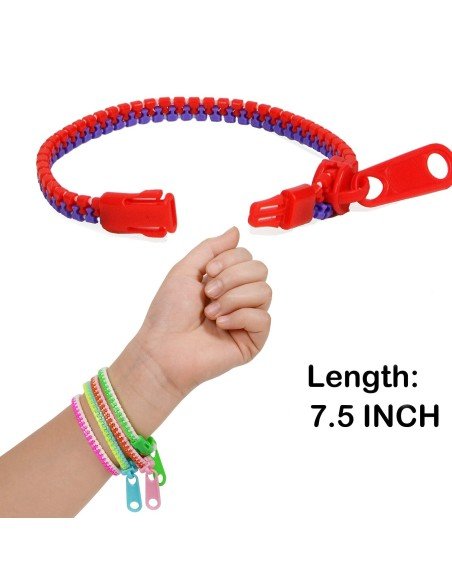 ⭐ Setx6 Pulseras de Amistad con Cremallera Zipper Bands