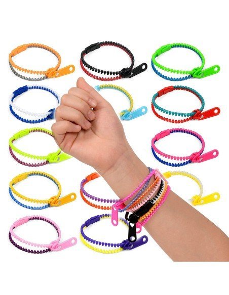 ⭐ Setx6 Pulseras de Amistad con Cremallera Zipper Bands