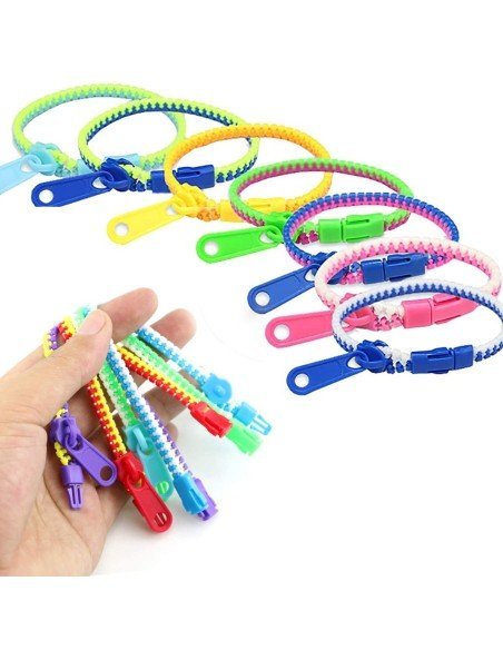 ⭐ Setx6 Pulseras de Amistad con Cremallera Zipper Bands