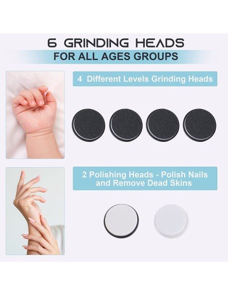 ⭐ Corta uñas eléctrico Lima Pulidor manicure para todos