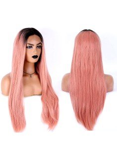 ⭐ Peluca Balayage Cosplay kanekalon degradee Ceniza 2