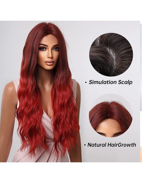 ⭐ Peluca Balayage Cosplay kanekalon degradee Ceniza