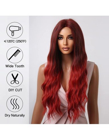 ⭐ Peluca Balayage Cosplay kanekalon degradee Ceniza