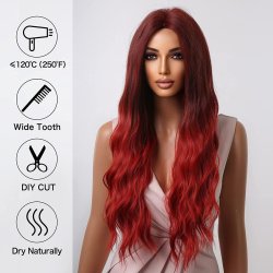 ⭐ Peluca Balayage Cosplay kanekalon degradee Ceniza