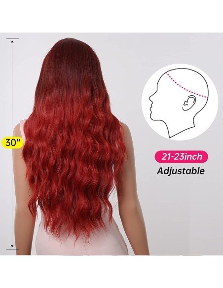 ⭐ Peluca Balayage Cosplay kanekalon degradee Ceniza