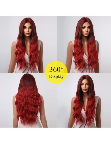 ⭐ Peluca Balayage Cosplay kanekalon degradee Ceniza