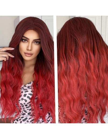 ⭐ Peluca Balayage Cosplay kanekalon degradee Ceniza