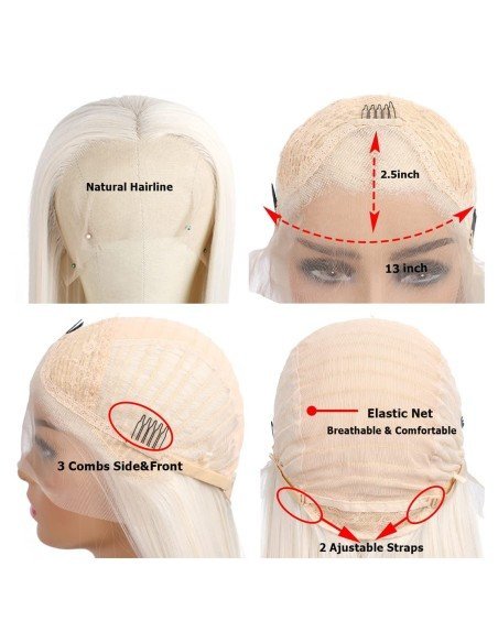 ⭐ Peluca Balayage Cosplay kanekalon degradee Ceniza