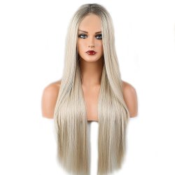 ⭐ Peluca Balayage Cosplay kanekalon degradee Ceniza