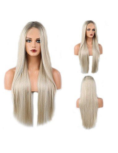 ⭐ Peluca Balayage Cosplay kanekalon degradee Ceniza