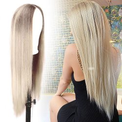 ⭐ Peluca Balayage Cosplay kanekalon degradee Ceniza