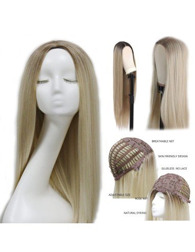 ⭐ Peluca Balayage Cosplay kanekalon degradee Ceniza