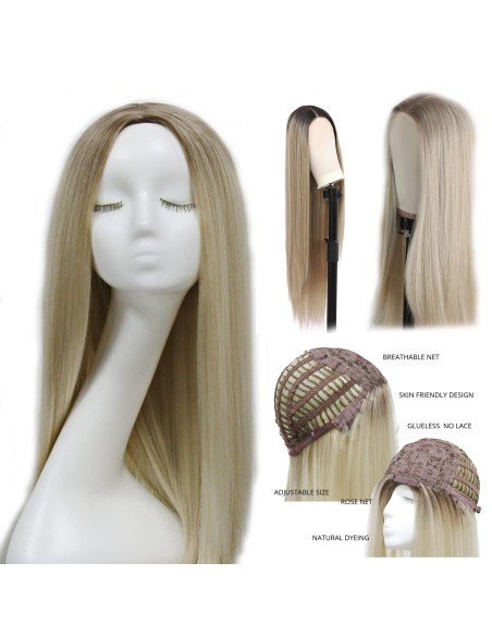 ⭐ Peluca Balayage Cosplay kanekalon degradee Ceniza