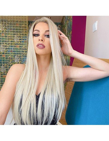 ⭐ Peluca Balayage Cosplay kanekalon degradee Ceniza