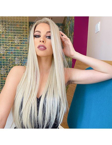 ⭐ Peluca Balayage Cosplay kanekalon degradee Ceniza