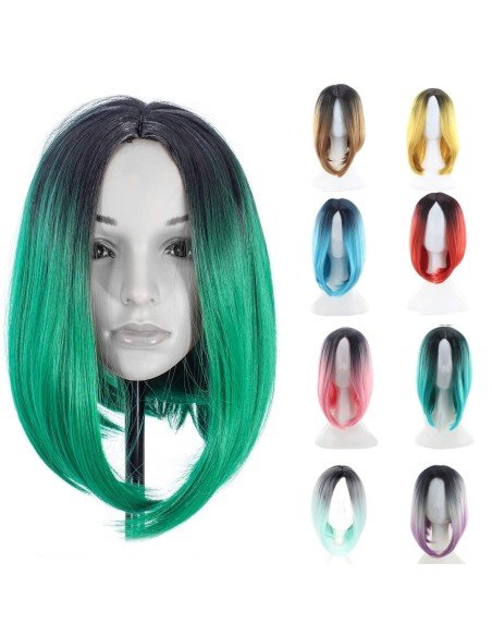 ⭐  Peluca Balayage Cosplay Degradee Kanekalon 30cm Uso Diario
