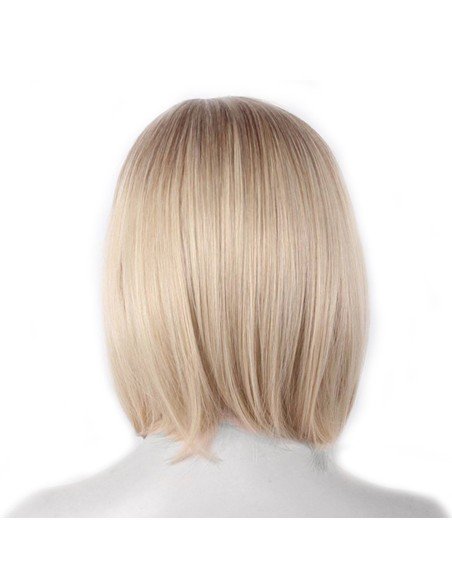 ⭐  Peluca Corta Kanekalon Corte Recto Apariencia Natural