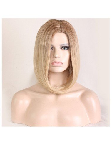 ⭐  Peluca Corta Kanekalon Corte Recto Apariencia Natural