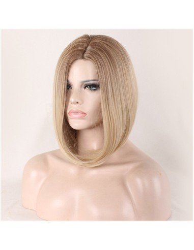 ⭐  Peluca Corta Kanekalon Corte Recto Apariencia Natural