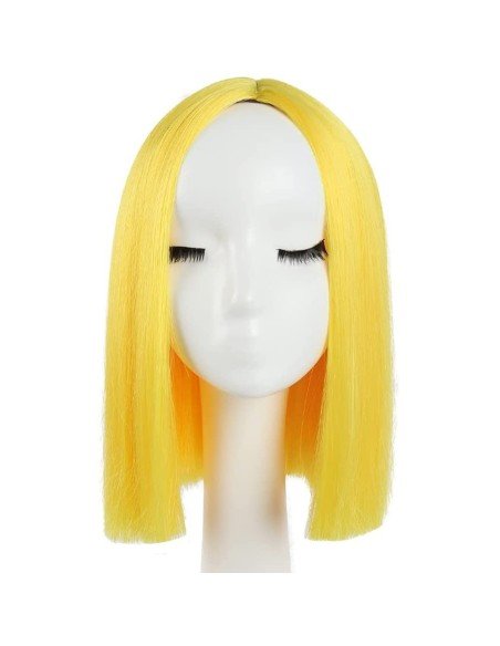 ⭐  Peluca Corta Kanekalon Corte Recto Apariencia Natural