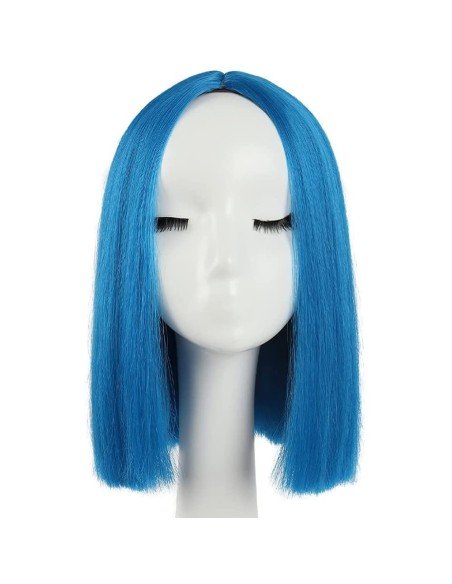 ⭐  Peluca Corta Kanekalon Corte Recto Apariencia Natural