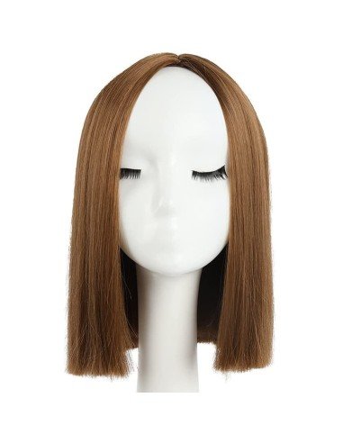 ⭐  Peluca Corta Kanekalon Corte Recto Apariencia Natural