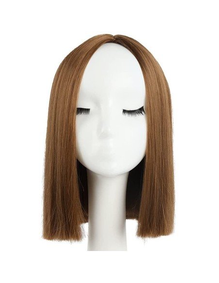 ⭐  Peluca Corta Kanekalon Corte Recto Apariencia Natural