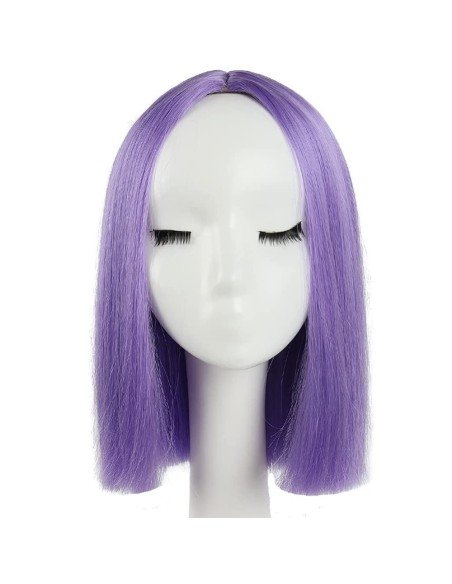 ⭐  Peluca Corta Kanekalon Corte Recto Apariencia Natural